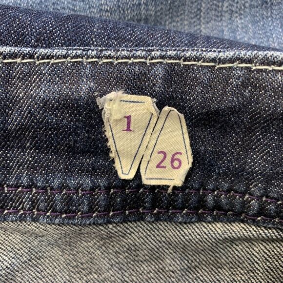 Vigoss Womens Skinny Denim Blue Jeans Dark Wash Embroidered Jeweled Size 1 26 - Picture 15 of 16